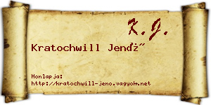 Kratochwill Jenő névjegykártya